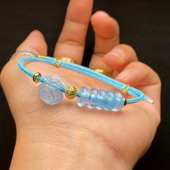 Vòng Đá Aquamarine Túi Tài Lộc Mix Ngũ Điếu 2 IMG 20230404 120052