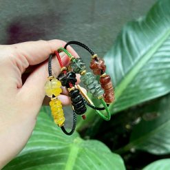 Vòng Đá Thạch Anh Tóc Nhiều Màu Cỏ 4 Lá Ngũ Điếu 1 IMG 20230404 171137