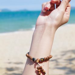 Vòng Tay Trầm Hương Mix Charm Trầm Tốc Như Ý Cát Tường Và Hạt Mã Não Đen 6mm  6 L1050846 1