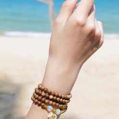 Vòng Tay Trầm Hương 108 Hạt Mix Charm Túi Tiền Tài Lộc Trắng 6mm 6 L1050856 1