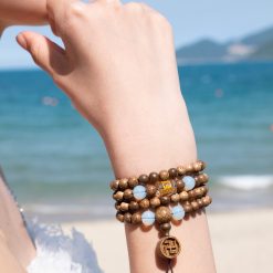 Vòng Tay Trầm Hương 108 Hạt Mix Charm Trầm Tốc Chữ Vạn 6mm 4 L1050898 1