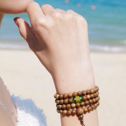 Vòng Tay Trầm Hương 108 Hạt Mix Charm Đá Trụ Tròn Tây Tạng 6mm 11 L1050900 1