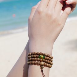 Vòng Tay Trầm Hương 108 Hạt Mix Charm Đá Trụ Tròn Tây Tạng 6mm 9 L1050903 1
