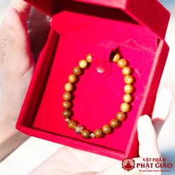 Vòng Tay Trầm Hương Mix Charm Bi Kim Tiền Mạ Vàng 6mm 7 L1060081 1 1