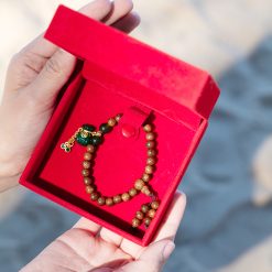 Vòng Tay Trầm Hương Mix Charm Túi Tiền Tài Lộc Đá Xanh 6mm 5 L1060083 1