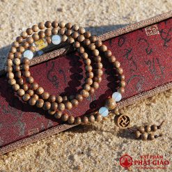 Vòng Tay Trầm Hương 108 Hạt Mix Charm Trầm Tốc Chữ Vạn 6mm 1 L1060134 1 1