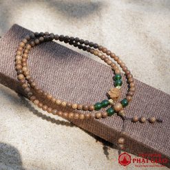 Vòng Tay Trầm Hương 108 Hạt Mix Charm Hoa Trầm Tốc 6mm 5 L1060191