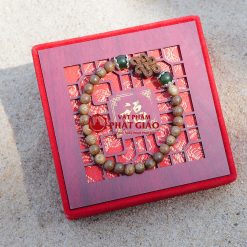 Vòng Tay Trầm Hương Mix Charm Trầm Tốc Như Ý Cát Tường Và Hạt Mã Não Xanh Lục 6mm 4 L1060243 1