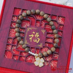 Vòng Tay Trầm Hương Mix Charm Cỏ Bốn Lá 6mm 3 L1060280