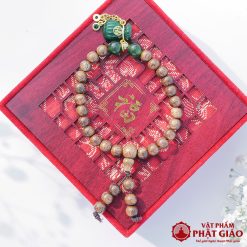 Vòng Tay Trầm Hương Mix Charm Túi Tiền Tài Lộc Đá Xanh 6mm 3 L1060295 1