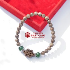 Vòng Tay Trầm Hương Mix Charm Trầm Tốc Như Ý Cát Tường Và Hạt Mã Não Xanh Lục 6mm 2 L1060304 1