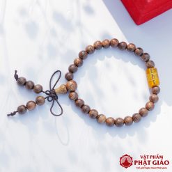 Vòng Tay Trầm Hương Tết Chữ Vạn Mix Charm Đá Trụ Tròn Vàng 6mm 1 L1060310 1