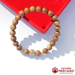 Vòng Tay Trầm Hương Mix Charm Bi Kim Tiền Mạ Vàng 6mm 1 L1060319 2