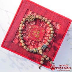 Vòng Tay Trầm Hương Mix Charm Trầm Tốc Như Ý Cát Tường Và Hạt Mã Não Đen 6mm  2 L1060322