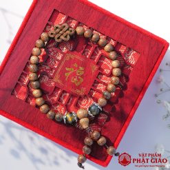 Vòng Tay Trầm Hương Mix Charm Trầm Tốc Như Ý Cát Tường Và Hạt Mã Não Đen 6mm  1 L1060323 1
