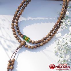 Vòng Tay Trầm Hương 108 Hạt Mix Charm Đá Trụ Tròn Tây Tạng 6mm 2 L1060341 2