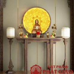 Đèn Hào Quang Tròn In Tranh Trúc Chỉ Phật Thích Ca Mâu Ni TC304 4 Screenshot 3