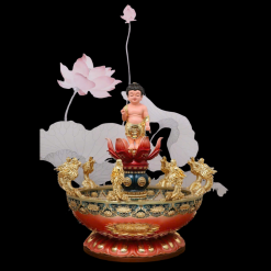 chau tam phat cuu long composite mau do duong kinh 60cm 70cm vat pham phat giao la boi 1