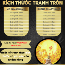 Đèn Hào Quang Tròn In Tranh Trúc Chỉ Mandala Hoa Sen 8 Cánh TC54 2 den hao quang tron in tranh truc chi 1 3