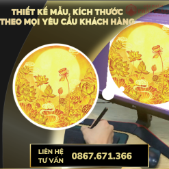 Đèn Hào Quang Tròn In Tranh Trúc Chỉ Quán Thế Âm Bồ Tát TC305 6 den hao quang tron in tranh truc chi 2 1