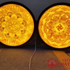 den hao quang tron in tranh truc chi mandala chu van 6