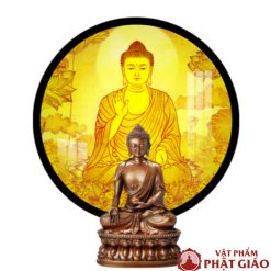 Đèn Hào Quang Tròn In Tranh Trúc Chỉ Phật Thích Ca Mâu Ni TC304 1 den hao quang tron in tranh truc chi phat thich ca mau ni 1