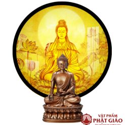Đèn Hào Quang Tròn In Tranh Trúc Chỉ Quán Thế Âm Bồ Tát TC305 1 den hao quang tron in tranh truc chi quan the am bo tat 1