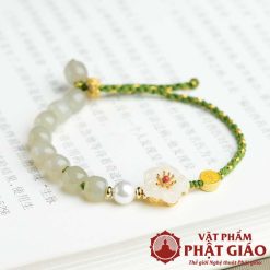 Lắc Tay Đá Ngọc Hoa Đào Nhỏ 6mm 6 lac tay da ngoc hoa dao nho 6mm 12