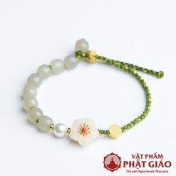 Lắc Tay Đá Ngọc Hoa Đào Nhỏ 6mm 5 lac tay da ngoc hoa dao nho 6mm 13
