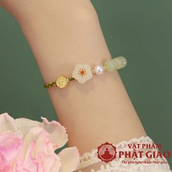 Lắc Tay Đá Ngọc Hoa Đào Nhỏ 6mm 11 lac tay da ngoc hoa dao nho 6mm 16