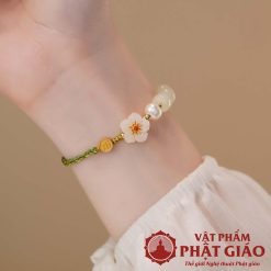 Lắc Tay Đá Ngọc Hoa Đào Nhỏ 6mm 14 lac tay da ngoc hoa dao nho 6mm 8