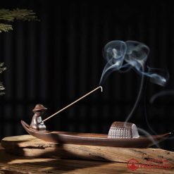 Lư Xông Trầm Hương Hình Thuyền Bằng Gốm, Dài 25cm 1 lu xong tram huong hinh thuyen bang gom dai 25cm 11 1