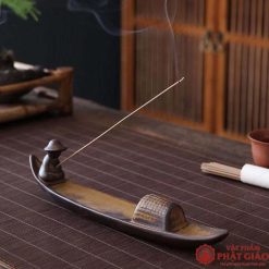 Lư Xông Trầm Hương Hình Thuyền Bằng Gốm, Dài 25cm 13 lu xong tram huong hinh thuyen bang gom dai 25cm 4 1