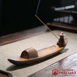 Lư Xông Trầm Hương Hình Thuyền Bằng Gốm, Dài 25cm 8 lu xong tram huong hinh thuyen bang gom dai 25cm 7 1