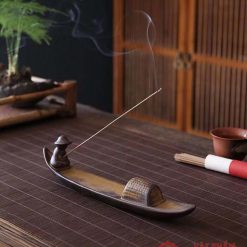 Lư Xông Trầm Hương Hình Thuyền Bằng Gốm, Dài 25cm 9 lu xong tram huong hinh thuyen bang gom dai 25cm 8 1