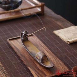 Lư Xông Trầm Hương Hình Thuyền Bằng Gốm, Dài 25cm 10 lu xong tram huong hinh thuyen bang gom dai 25cm 9 1
