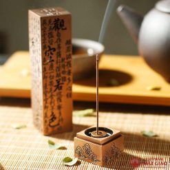 Tháp Trầm Hương Bằng Hợp Kim Khắc Bát Nhã Tâm Kinh, Cao 13cm 2 thap tram huong bang hop kim khac bat nha tam kinh cao 13cm 1