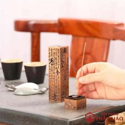 Tháp Trầm Hương Bằng Hợp Kim Khắc Bát Nhã Tâm Kinh, Cao 13cm 6 thap tram huong bang hop kim khac bat nha tam kinh cao 13cm 5