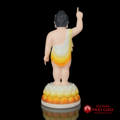 Tượng Phật Đản Sanh Bột Đá, Da Hồng, Áo Sơn Màu, Cao 40cm, 48cm, 66cm 7 tuong phat dan sanh da hong ao son mau chat lieu bot da cao 40cm 48cm 65cm vat pham phat giao la boi 3