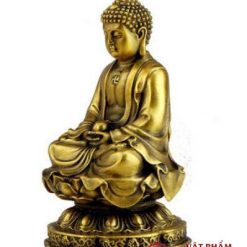 Tượng Phật Thích Ca Ngồi Đài Sen Vàng Composite, Cao 11cm 2 tuong phat thich ca ngoi dai sen vang composite cao 11cm 2