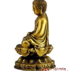 Tượng Phật Thích Ca Ngồi Đài Sen Vàng Composite, Cao 11cm 3 tuong phat thich ca ngoi dai sen vang composite cao 11cm 3