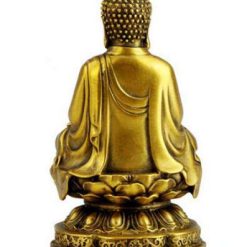 Tượng Phật Thích Ca Ngồi Đài Sen Vàng Composite, Cao 11cm 4 tuong phat thich ca ngoi dai sen vang composite cao 11cm 4