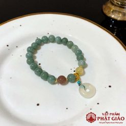 Vòng Tay Ngọc Thạch Bình An Khóa Lựu 6mm 11 vong tay ngoc thach binh an khoa luu 6mm 12