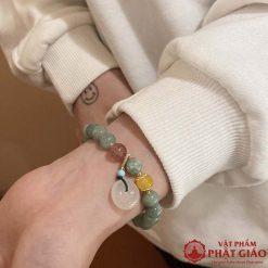 Vòng Tay Ngọc Thạch Bình An Khóa Lựu 6mm 1 vong tay ngoc thach binh an khoa luu 6mm 2