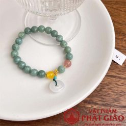 Vòng Tay Ngọc Thạch Bình An Khóa Lựu 6mm 8 vong tay ngoc thach binh an khoa luu 6mm 3