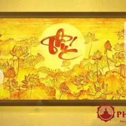 Tranh Trúc Chỉ In Ngang Mẫu Thư Pháp Chữ Phúc TC99 2 3 14