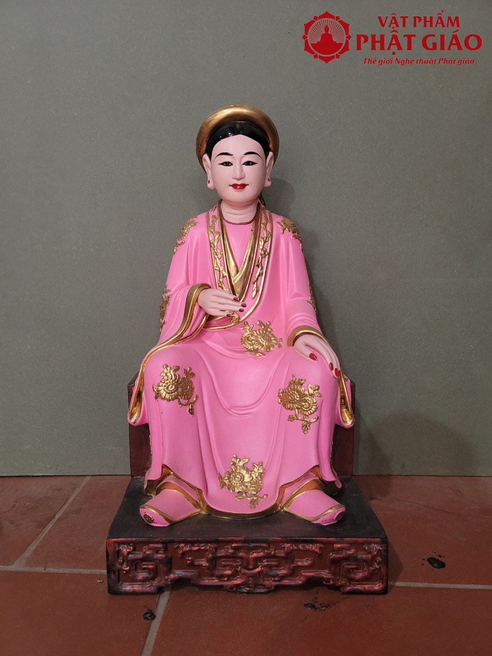 Tượng Cô Chín Ngồi Bệ Song Thất, Tượng Gỗ, Tượng Đất Nung, Nhiều Kích Cỡ 4 tuong co chin ngoi be song that tuong go tuong dat nung nhieu kich co 2