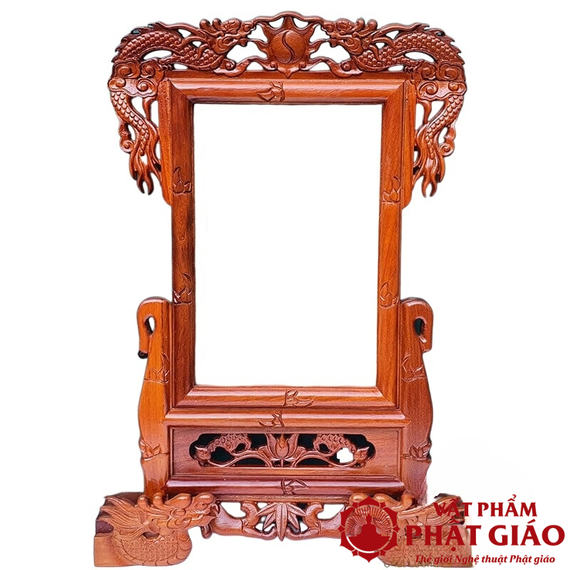 Khung Ảnh Thờ Gỗ Hương Trạm Khắc Rồng Kích Thước Ảnh 20x25cm 3 1 20