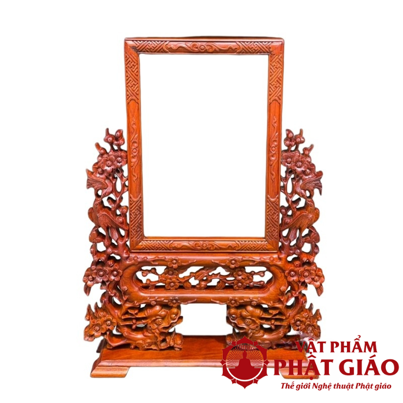 Khung Ảnh Thờ Gỗ Hương Hoa Mai Kích Thước Ảnh 20x30cm 2 1 24