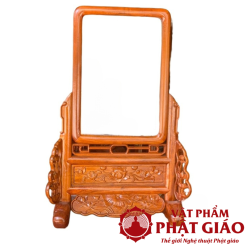 Khung Ảnh Thờ Gỗ Hương Chạm Khắc Hoa Sen Kích Thước Ảnh 20x30cm 2 3 18
